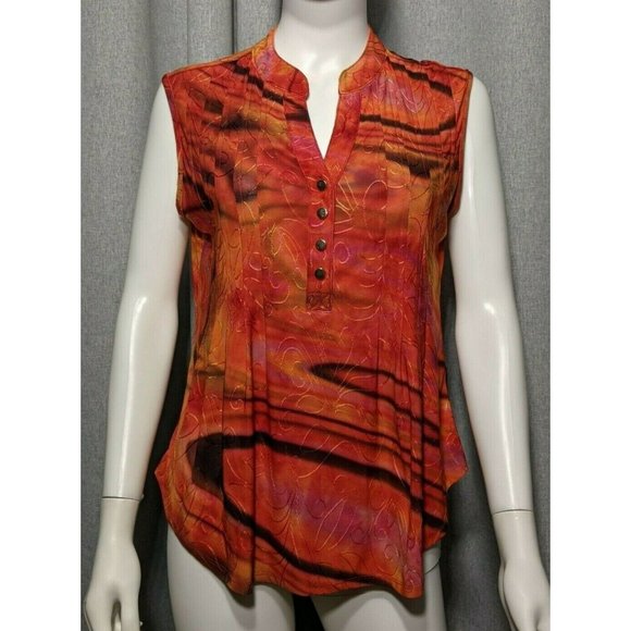 new directions Tops - (3/$27) New Directions Embroidered Multicolor Top